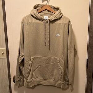 Nike XXL Tan Fleece Hoodie Sweatshirt